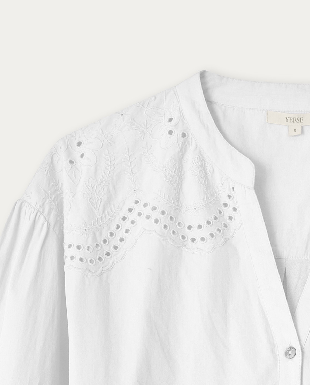 Cotton blouse embroidery White 7