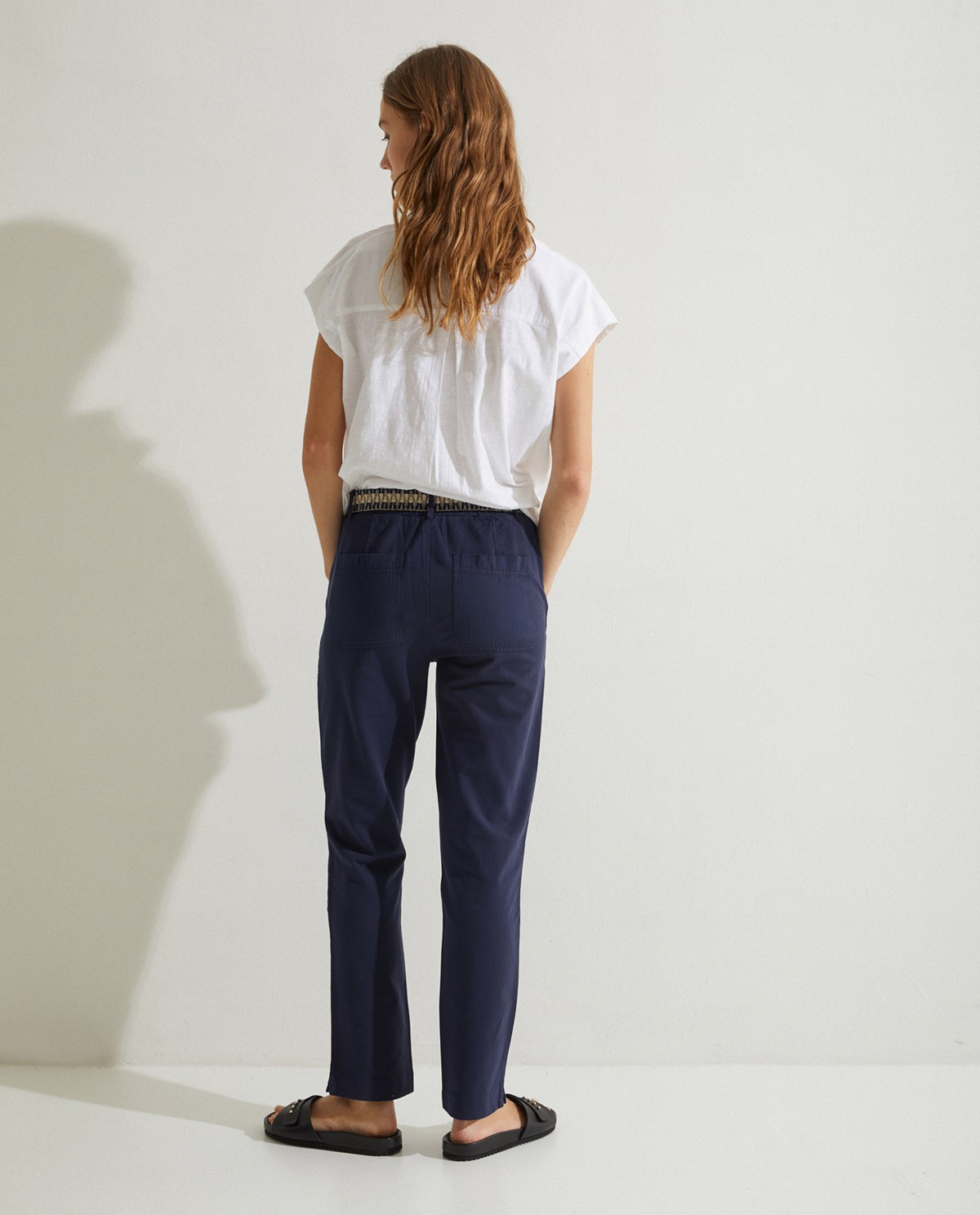 100% cotton trousers Navy 2