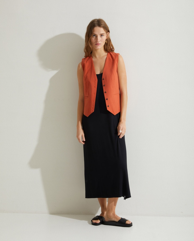 Robe longue fluide Noir