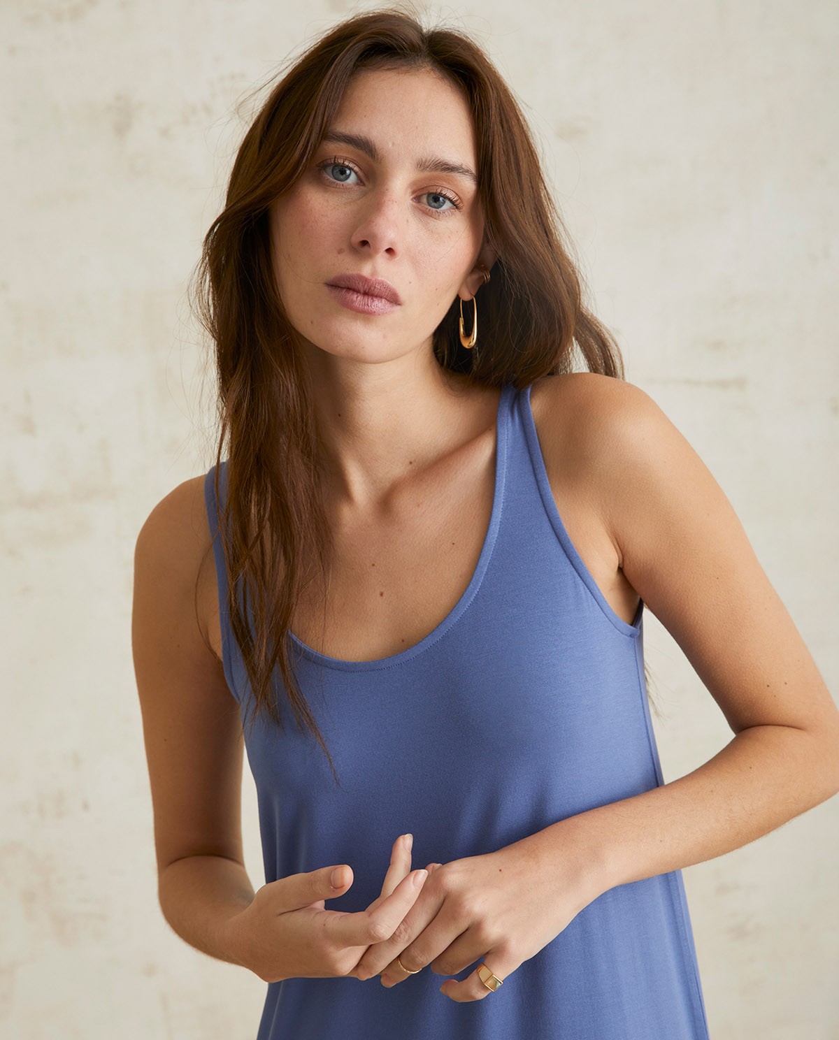 Robe longue fluide Blue