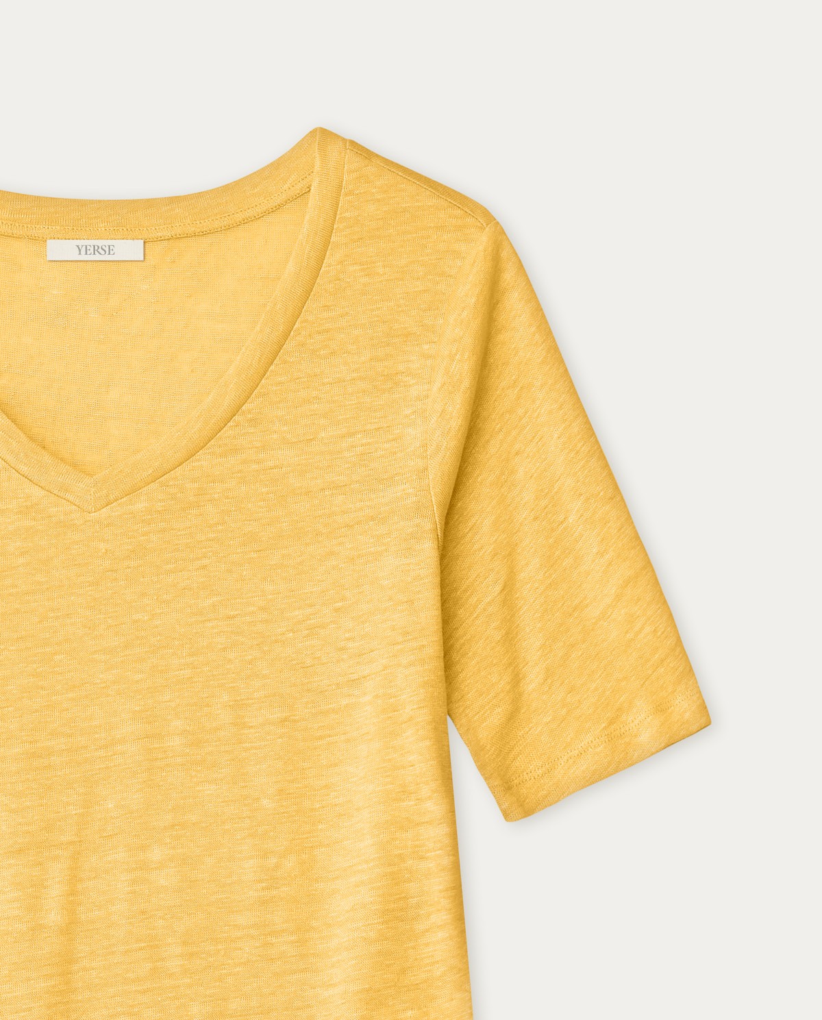 T-shirt 100 % lin Yellow 4