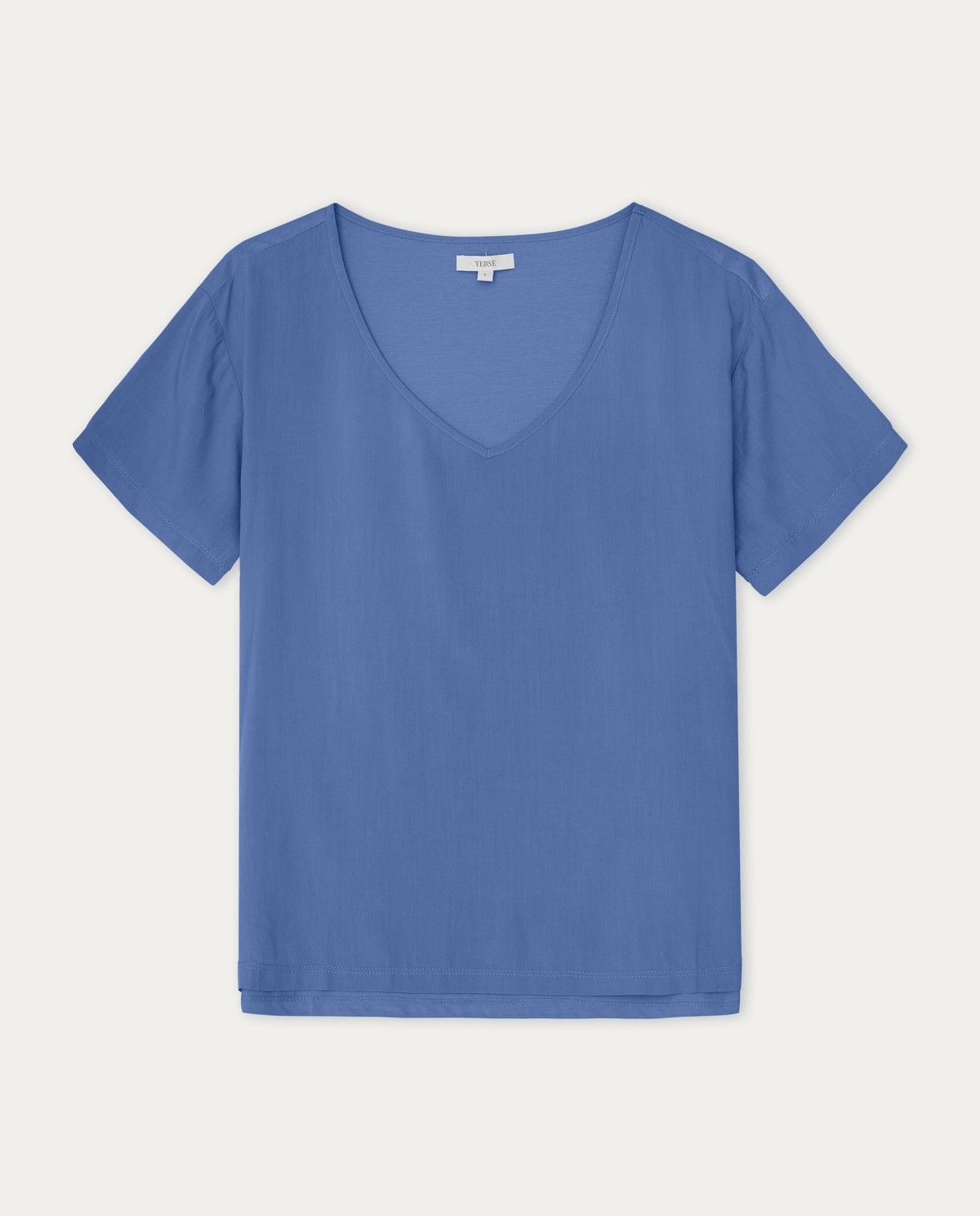 Camiseta fluida manga corta Azul 8