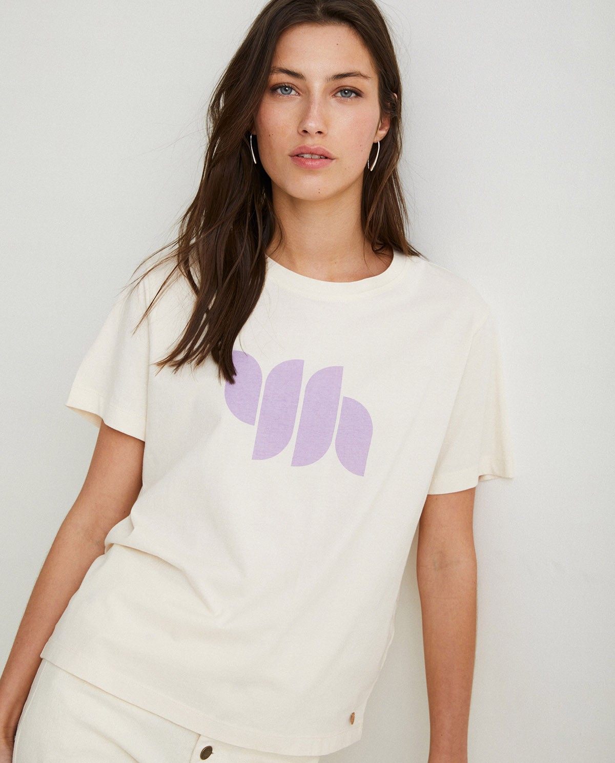 T-shirt en coton avec logo Natural