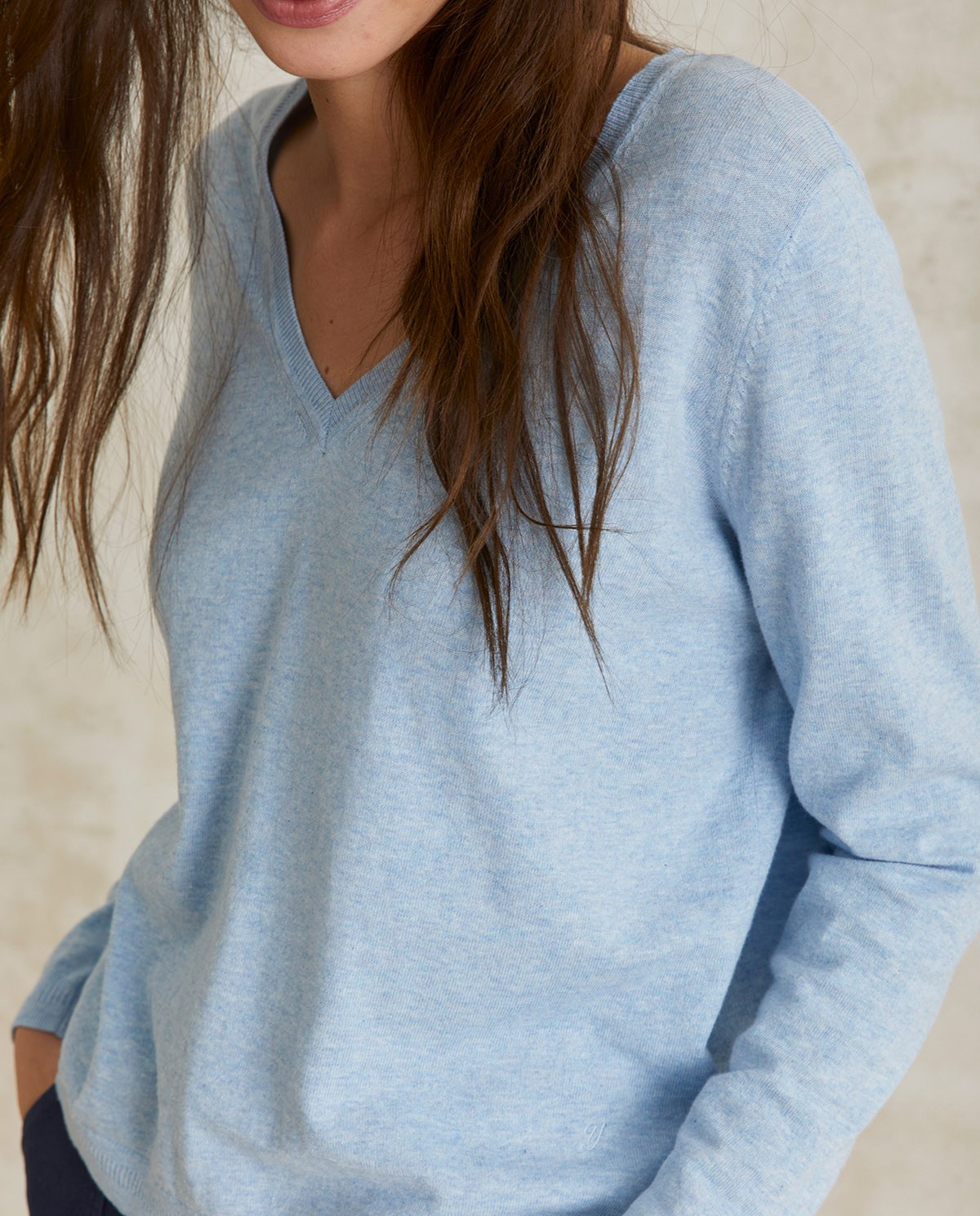 Organic-cotton sweater Blue 3