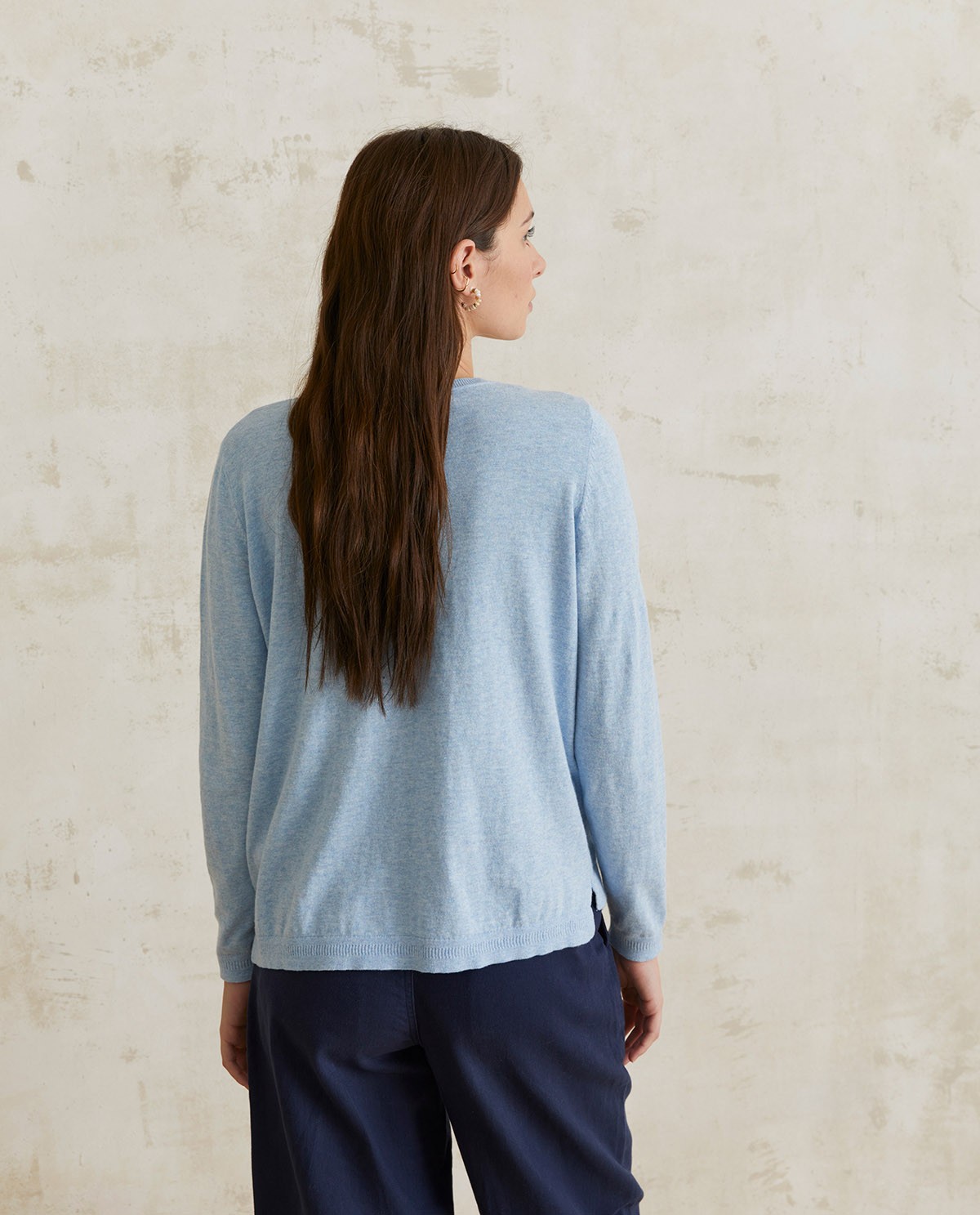 Organic-cotton sweater Blue 4