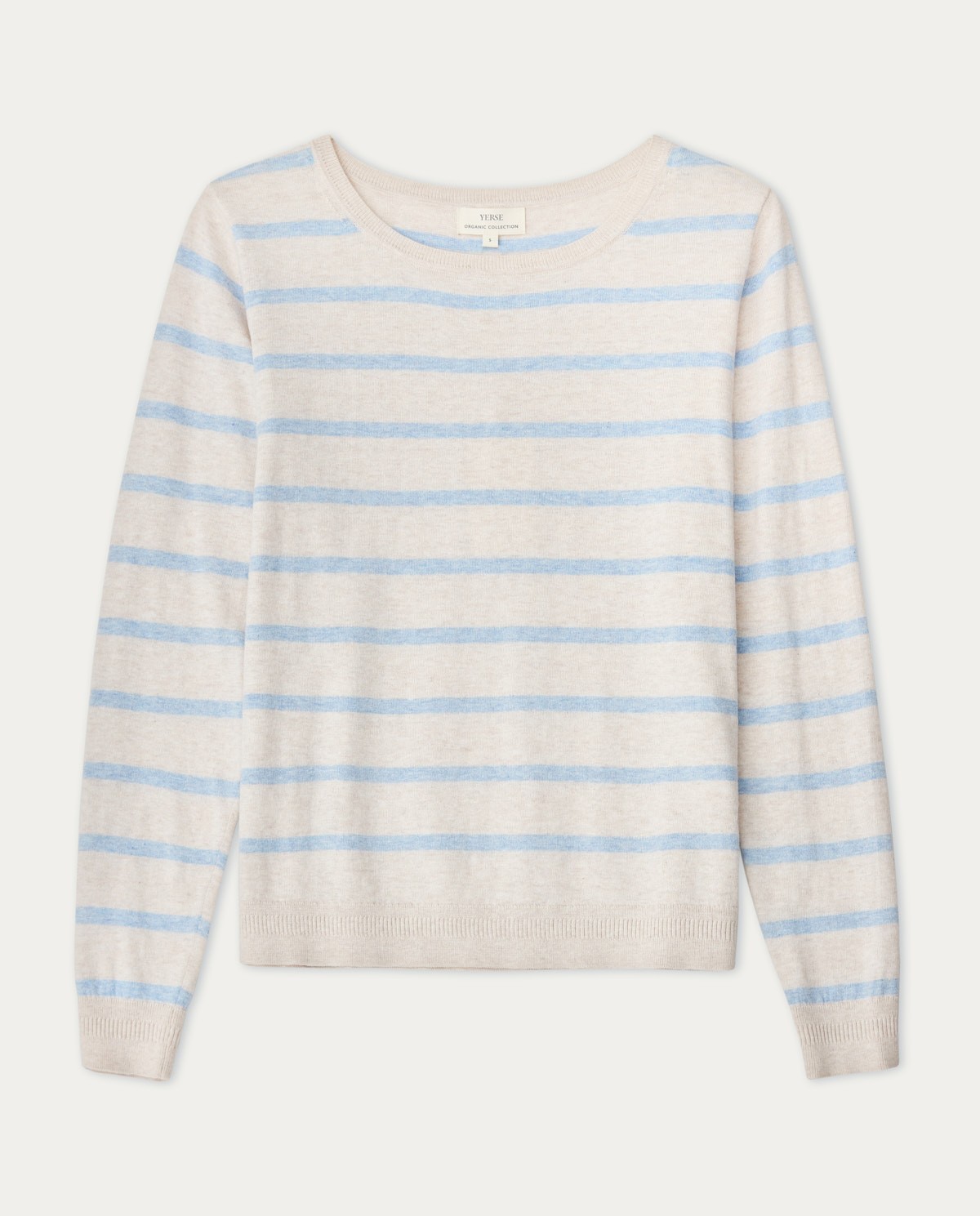 Striped organic-cotton sweater Blue stripes 4