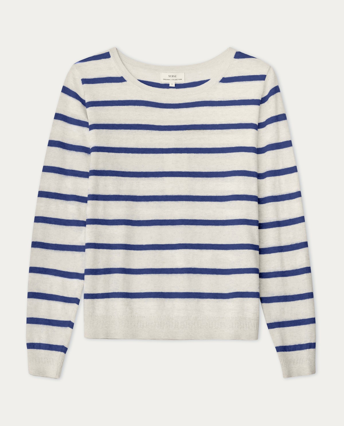 Striped organic-cotton sweater Navy stripes 5