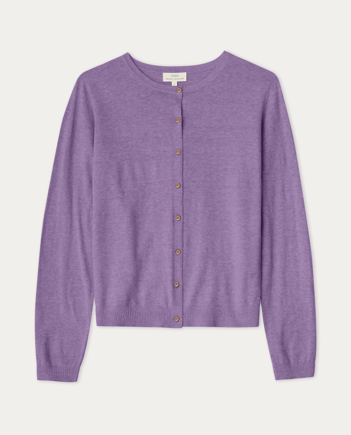 Organic-cotton cardigan Purple 1
