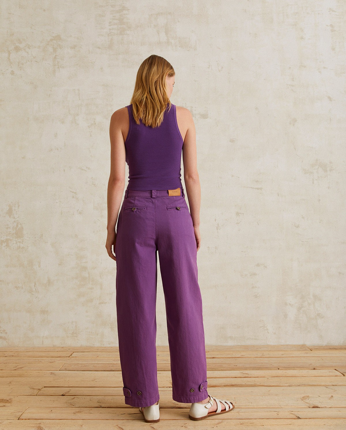Pantalon carotte en jean Purple