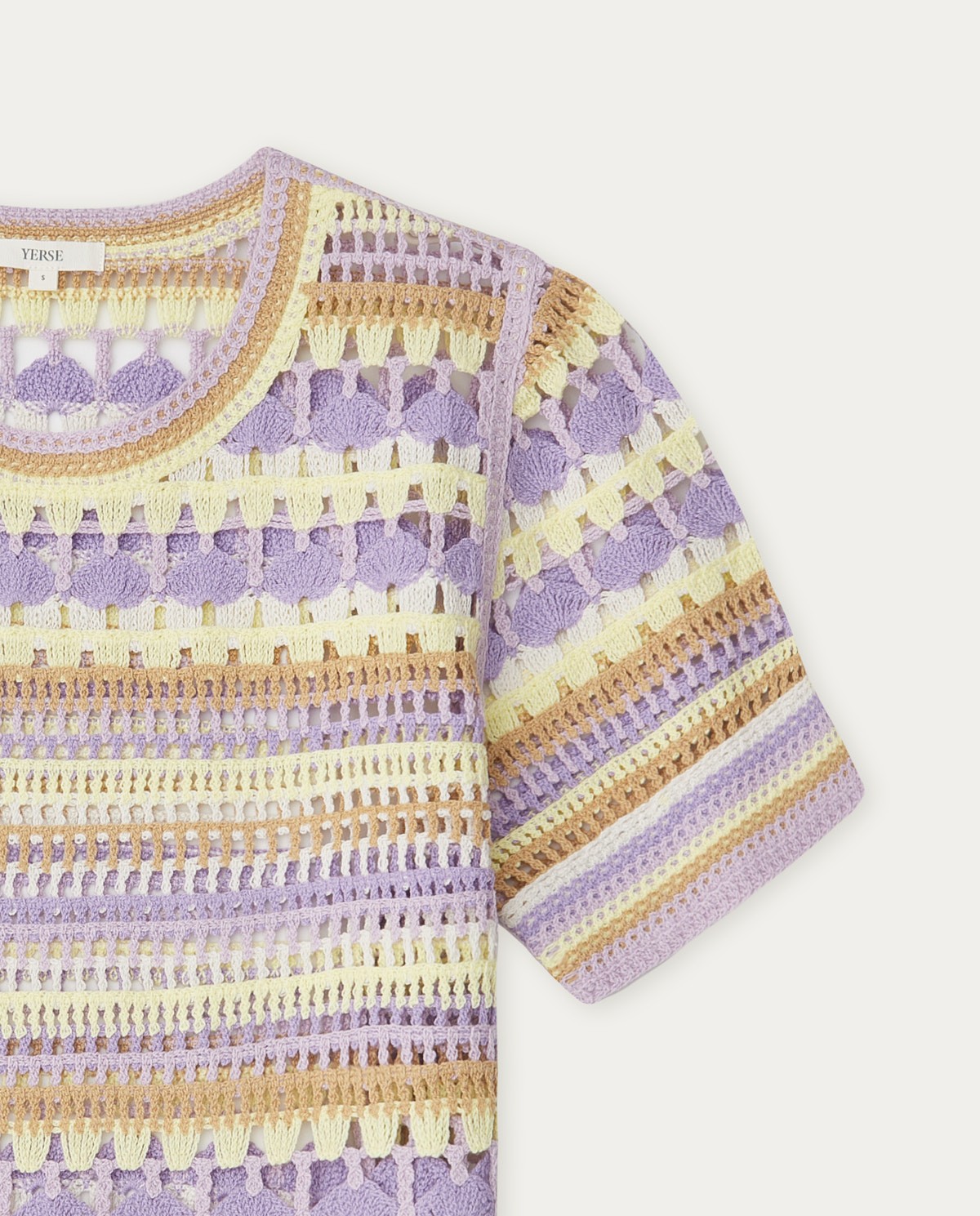 Pull crochet multicolore Purple 3