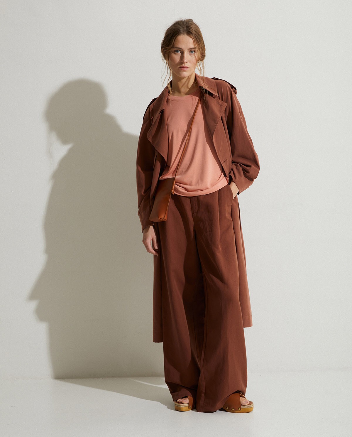 Linen suit trousers Chocolate 2