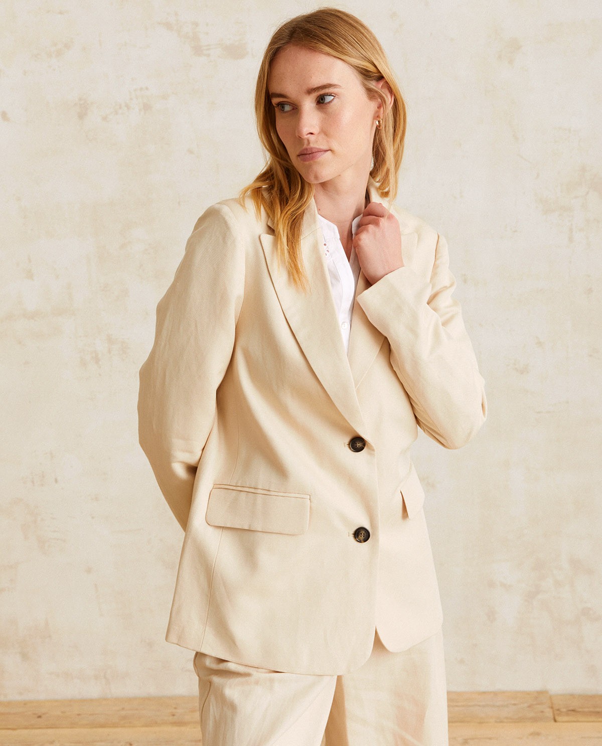 Linen suit coat Natural