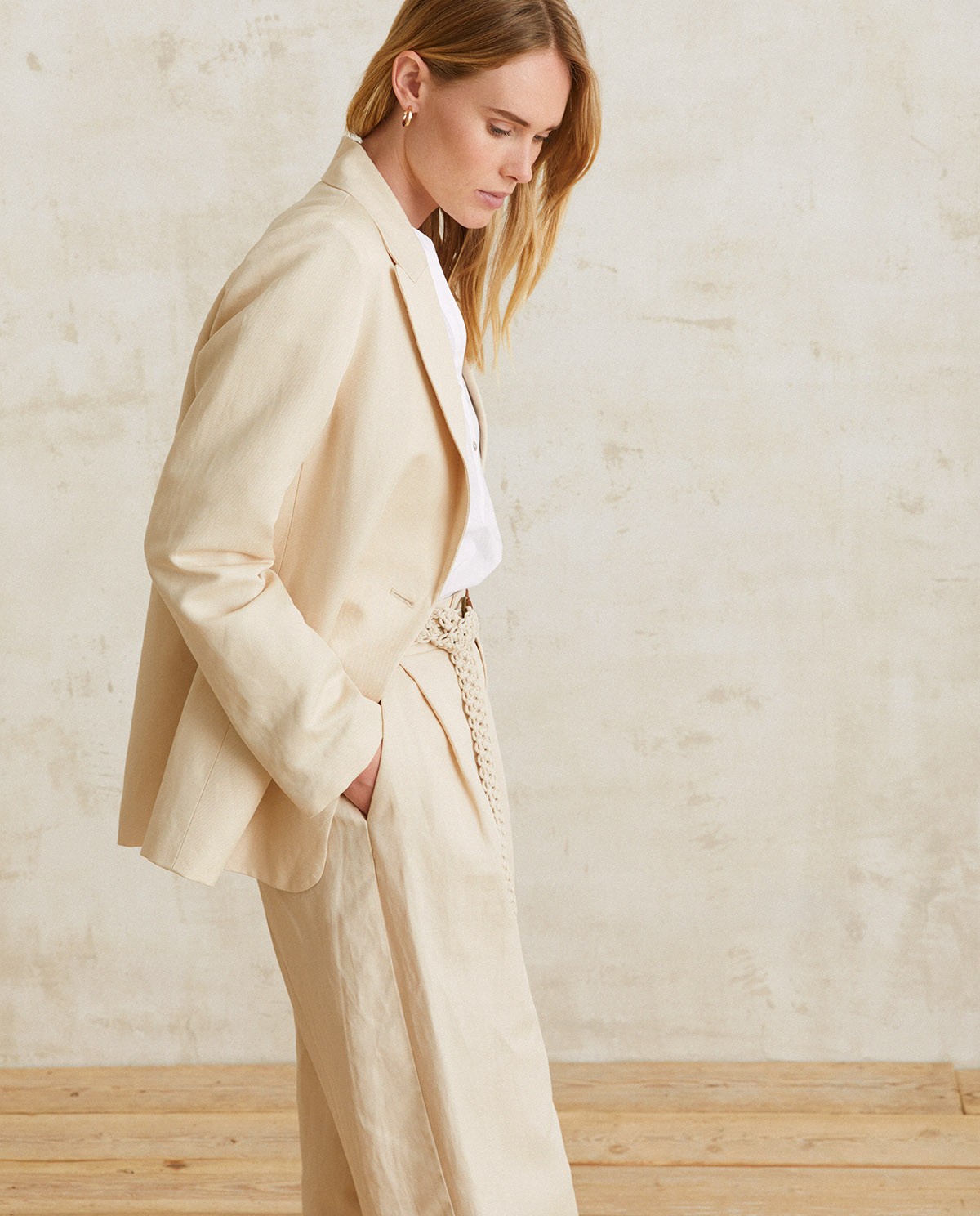 Linen suit coat Natural