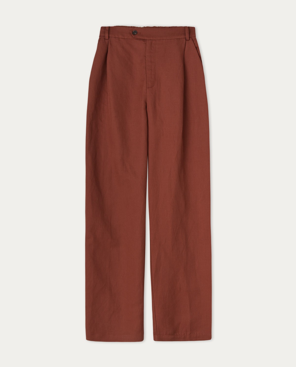 Linen suit trousers Chocolate