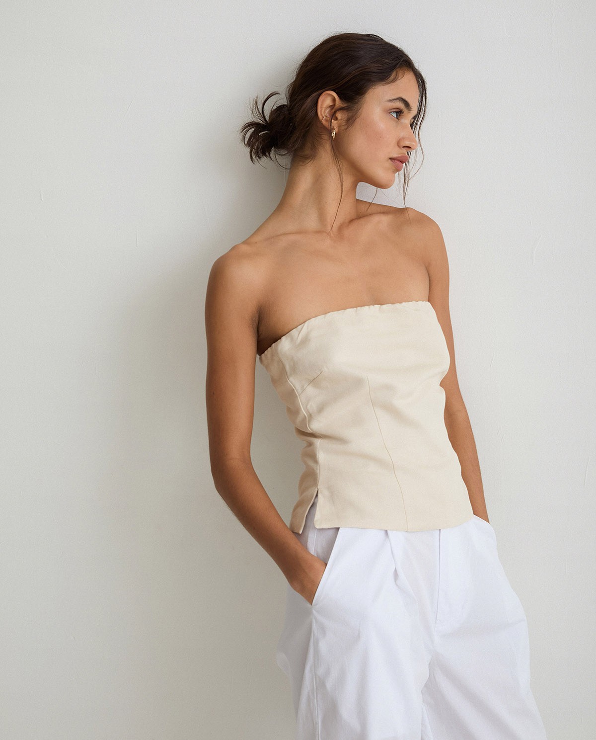 Strapless top Natural
