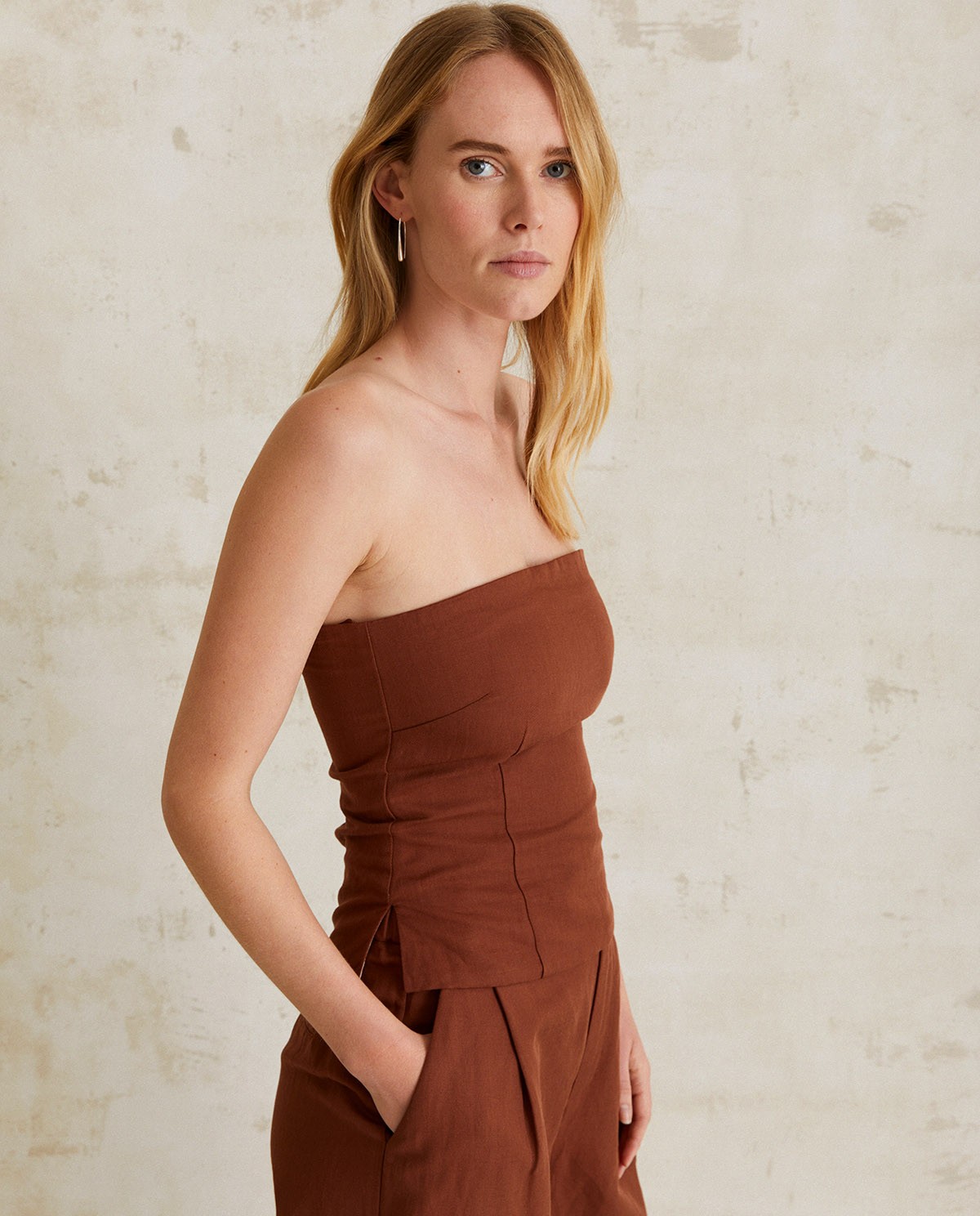 Strapless top Chocolate 1