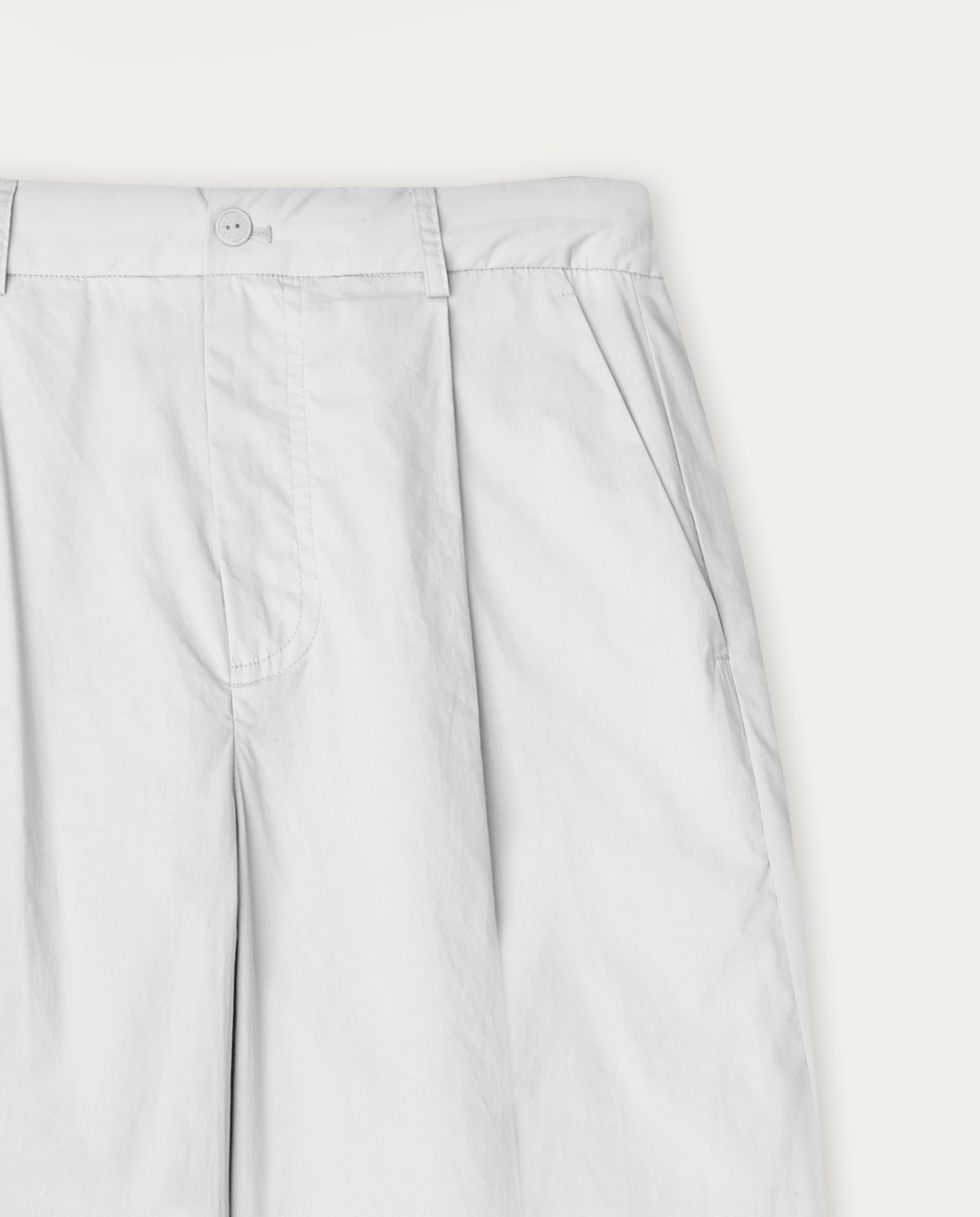 Wide-leg cotton trousers White 4