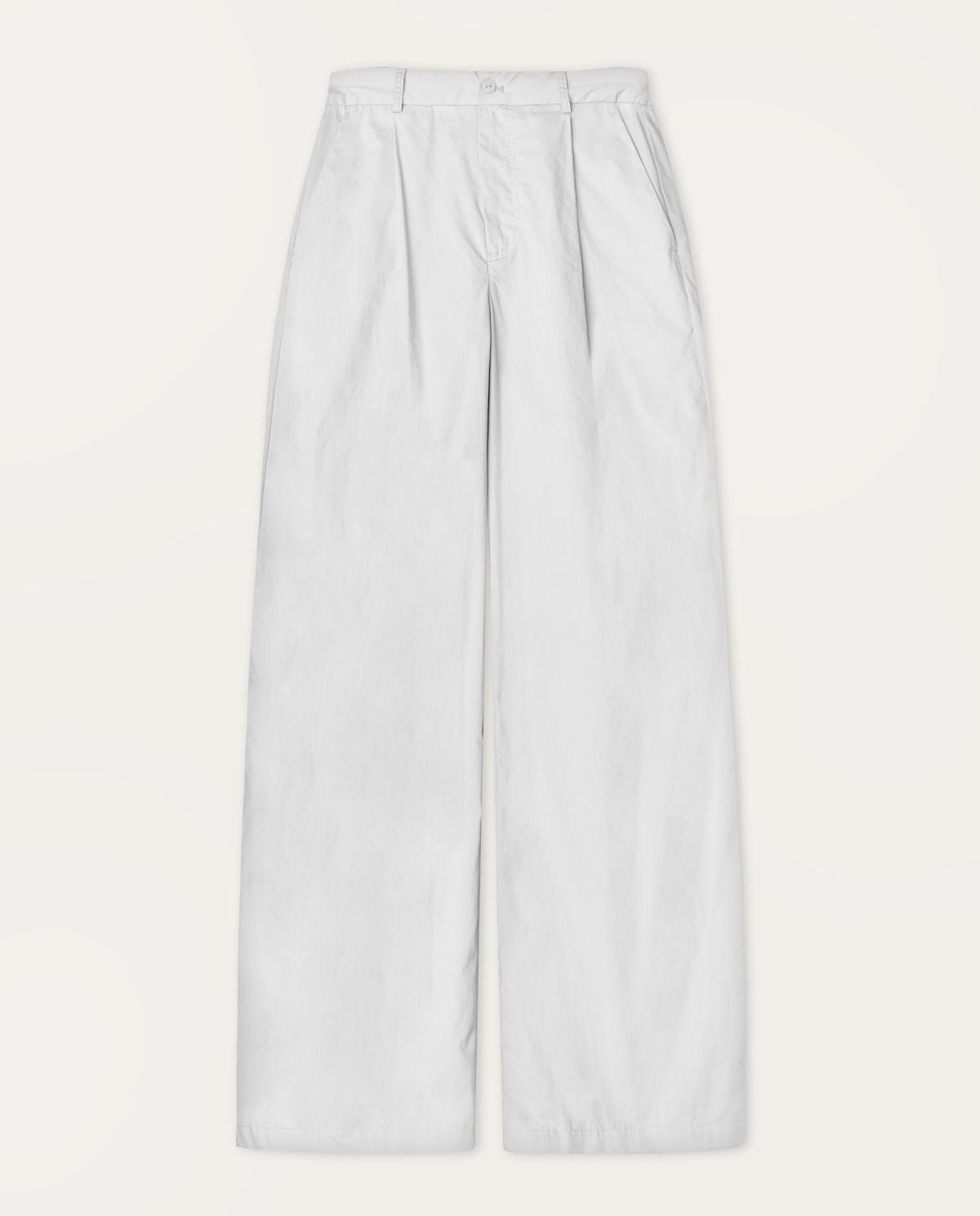 Wide-leg cotton trousers White 5