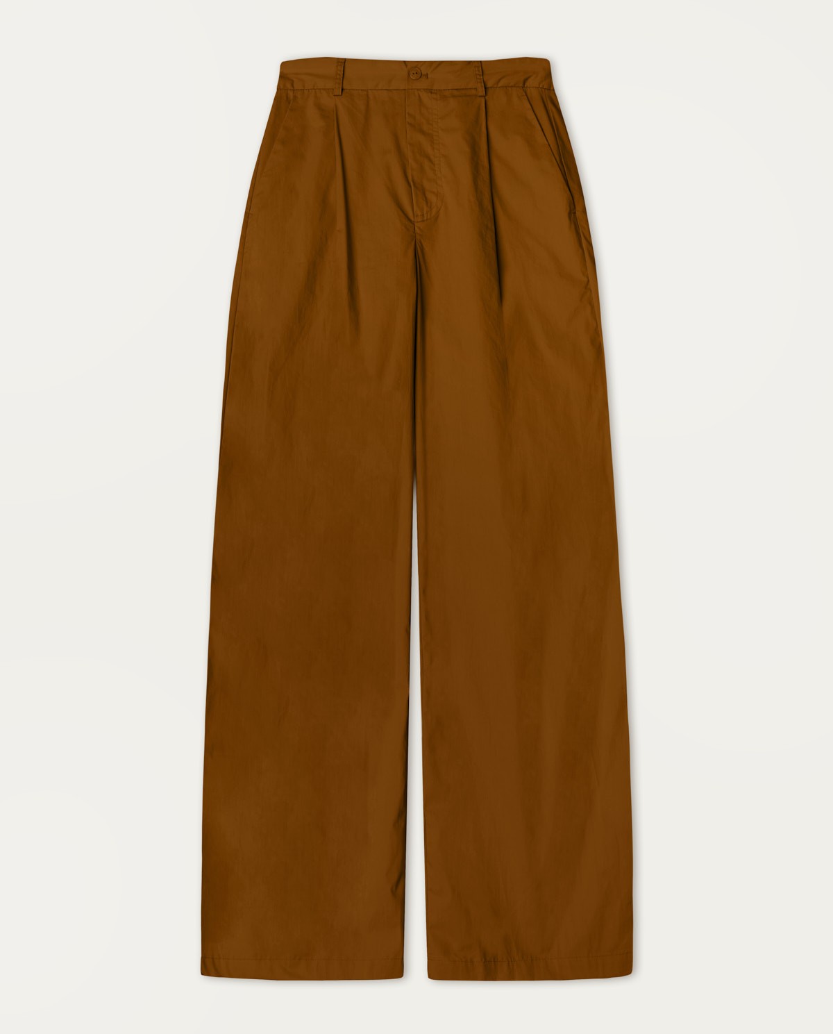 Pantalon en coton wide leg Chocolate