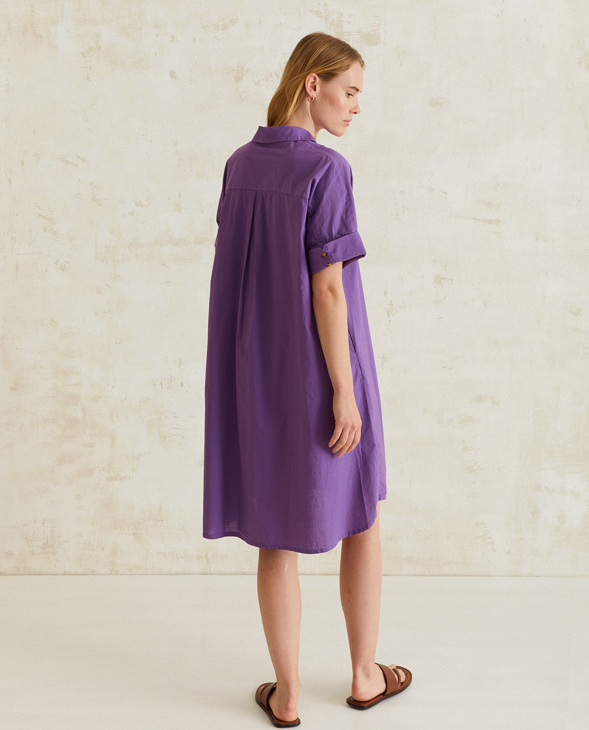 Robe-chemise en coton Purple 3