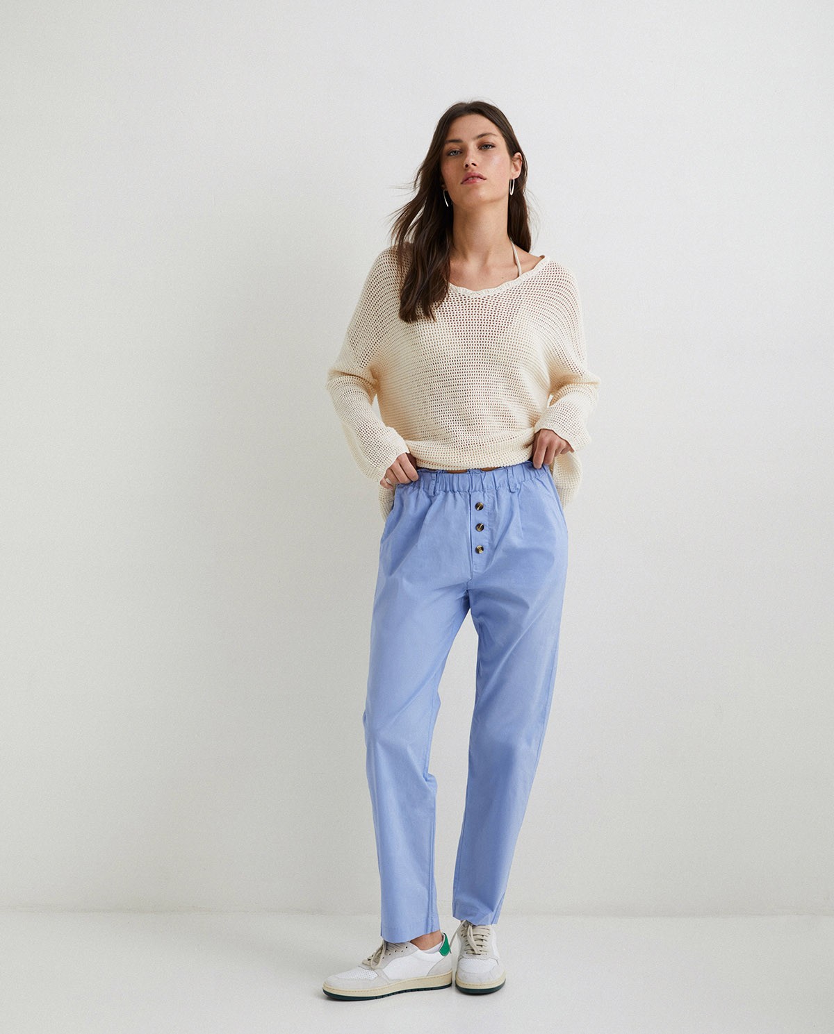 100% cotton trousers Blue 3