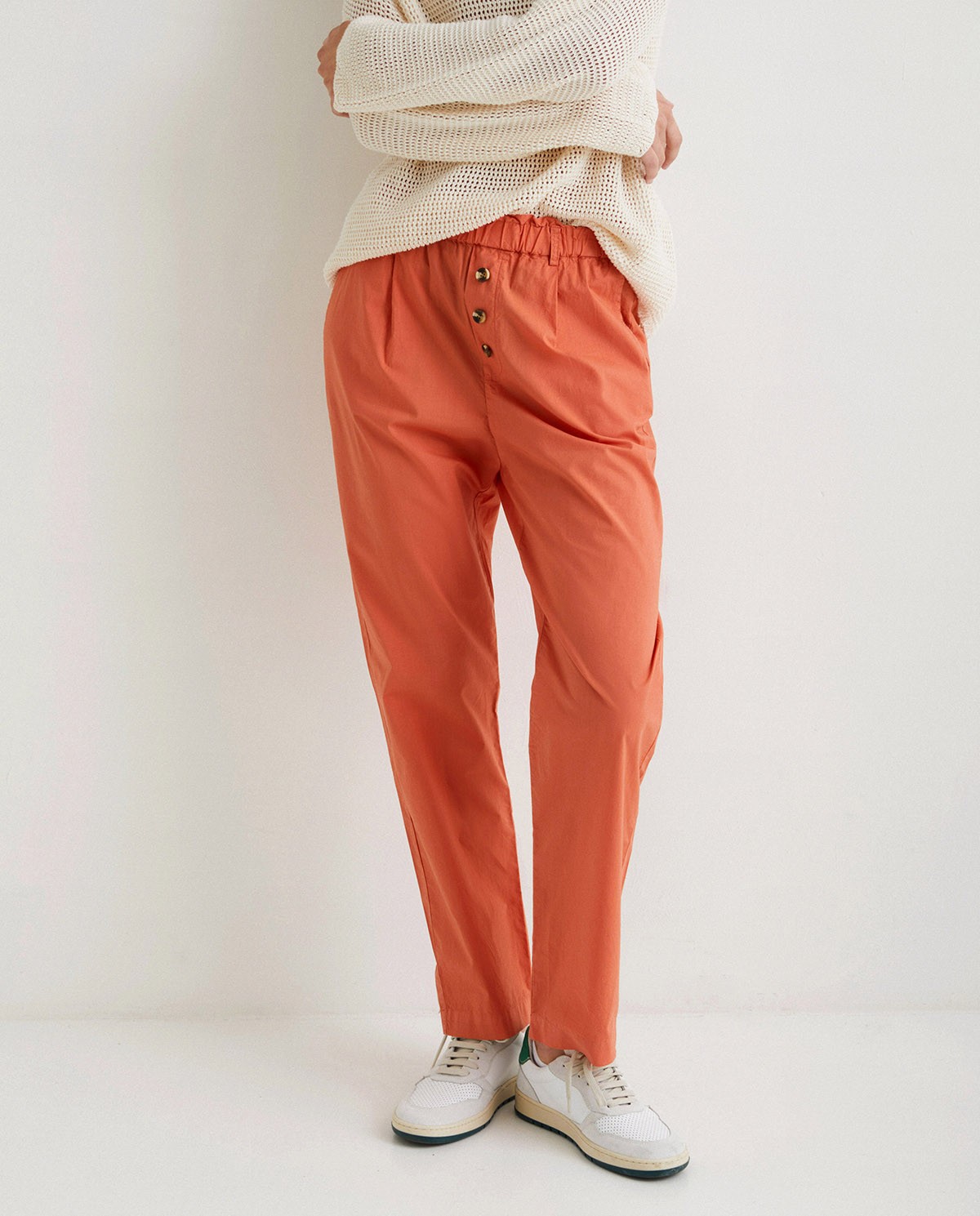 Pantalon 100 % coton Orange 1