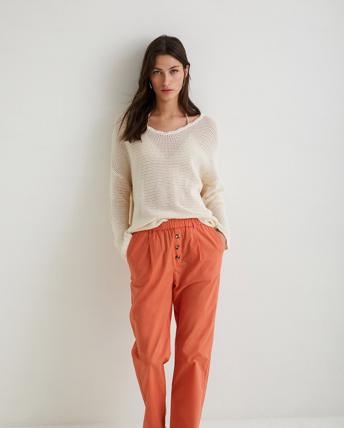 Pantalones 100% algodón Naranja 2