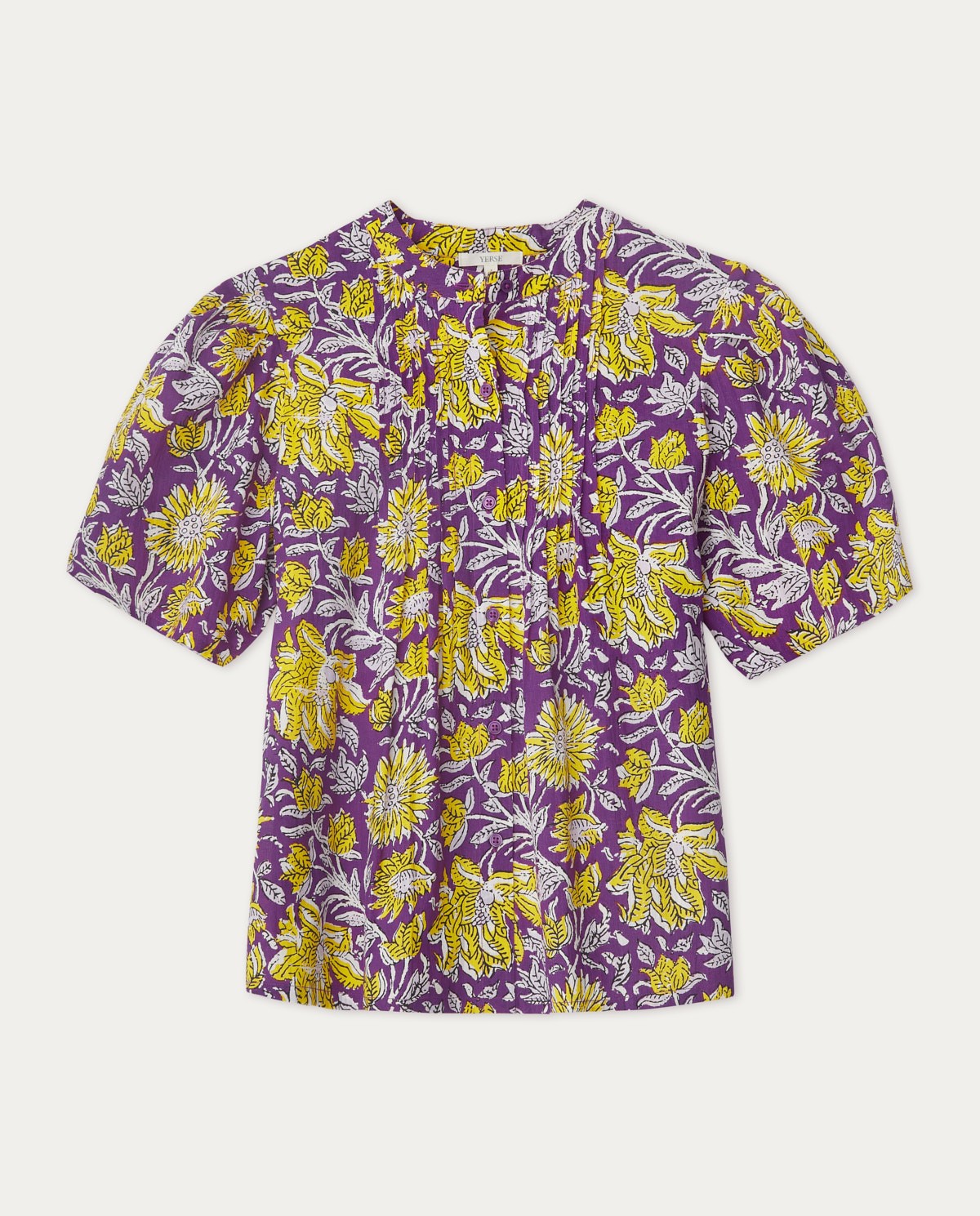 Print cotton shirt Purple 4