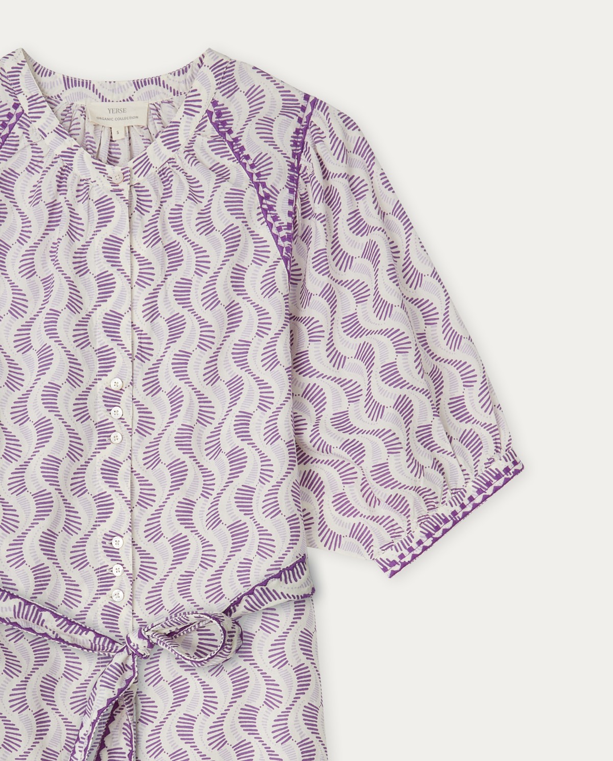 Cotton dress embroidery Purple 5