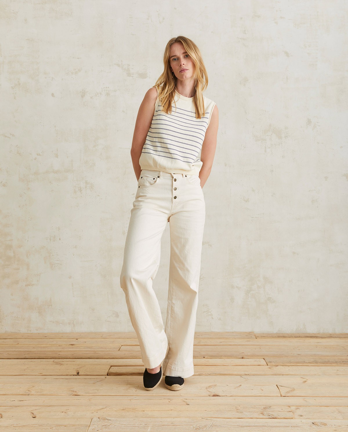 In Plain Sight Wide Leg Pants| Ecru