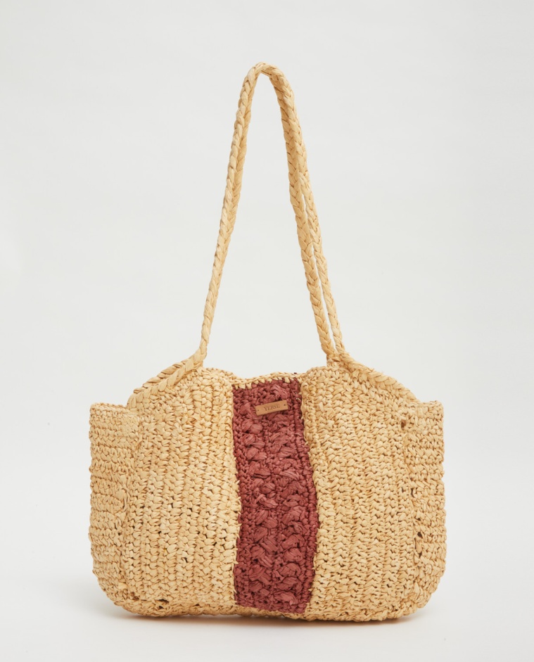 Handmade raffia bag Natural