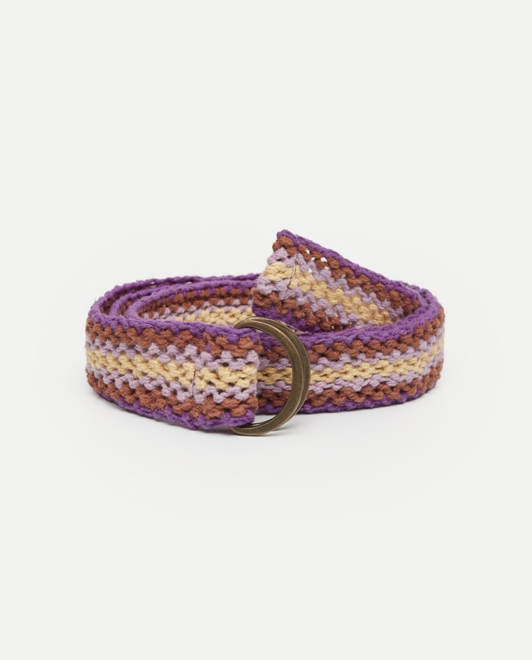 Braided cotton belt Purple