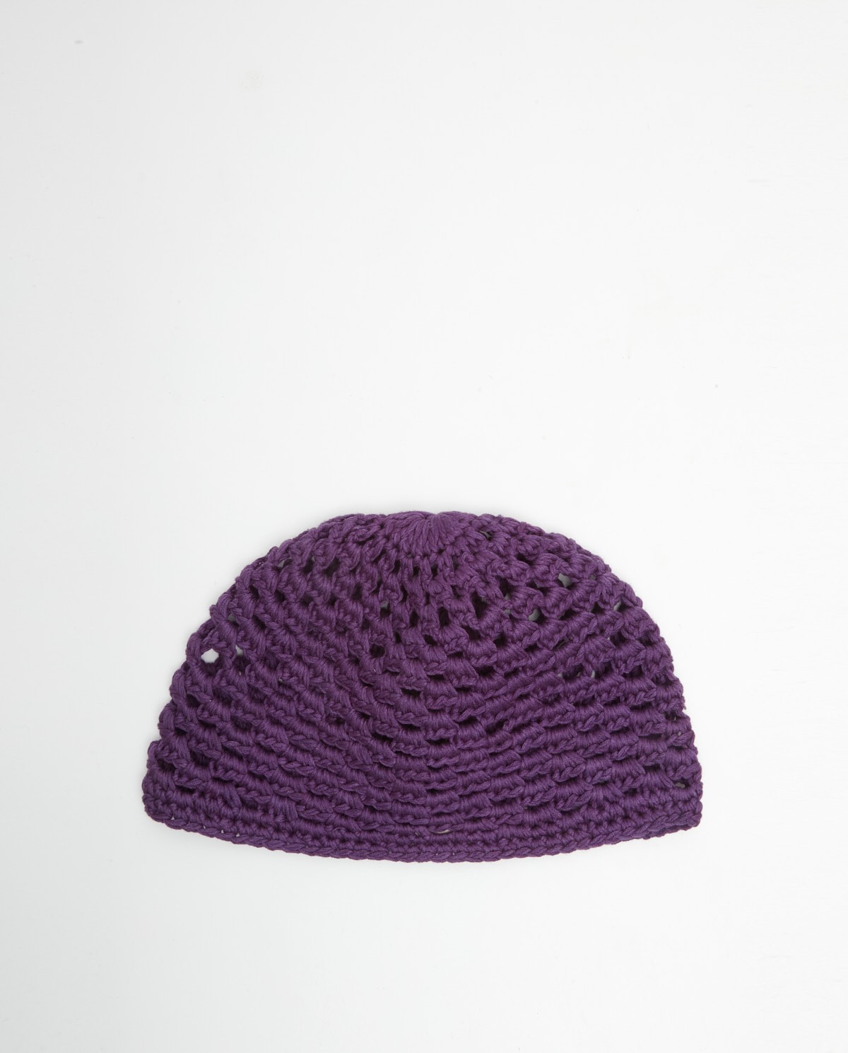 Crochet cotton cap Purple 1