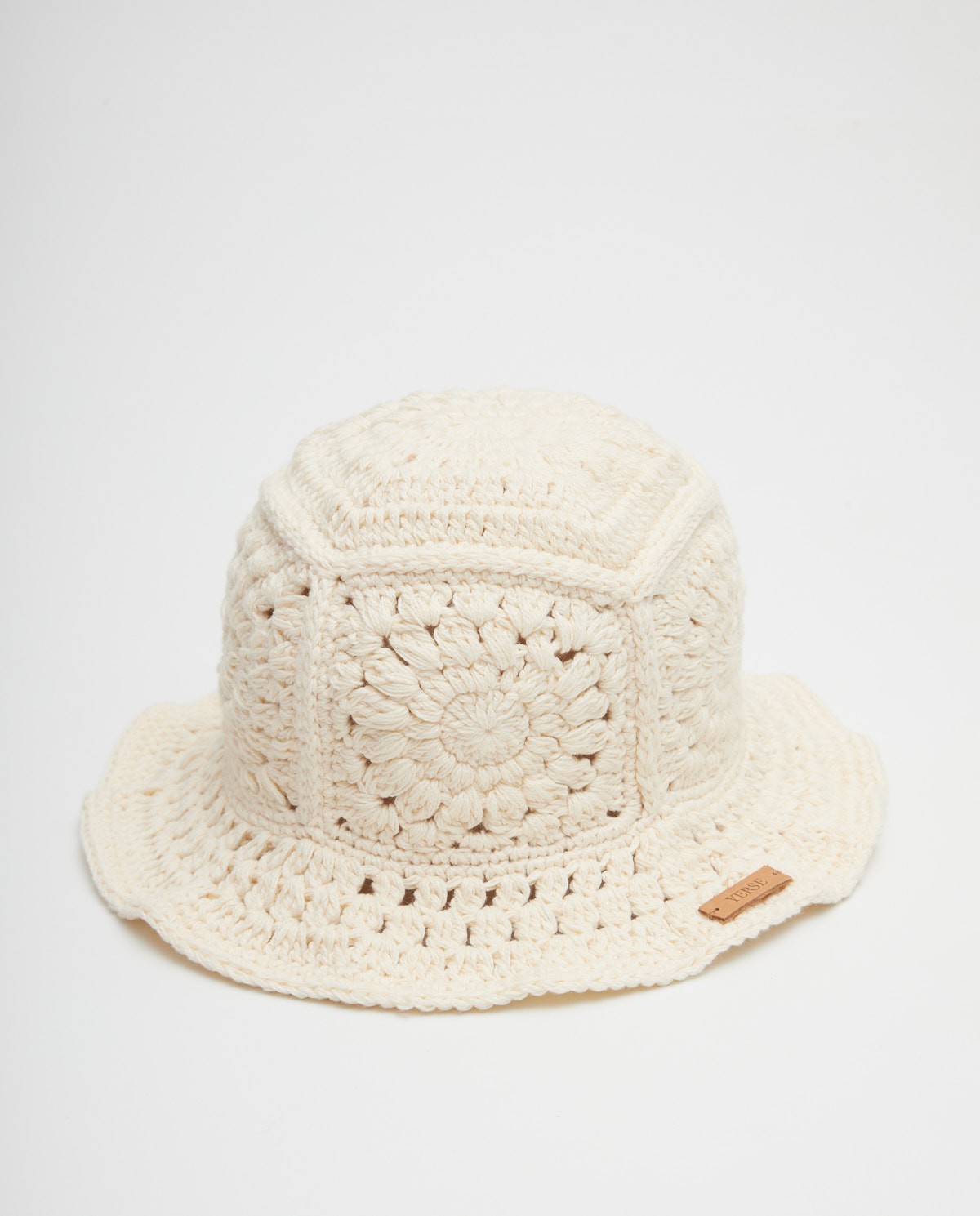 Crochet cotton hat Natural 1