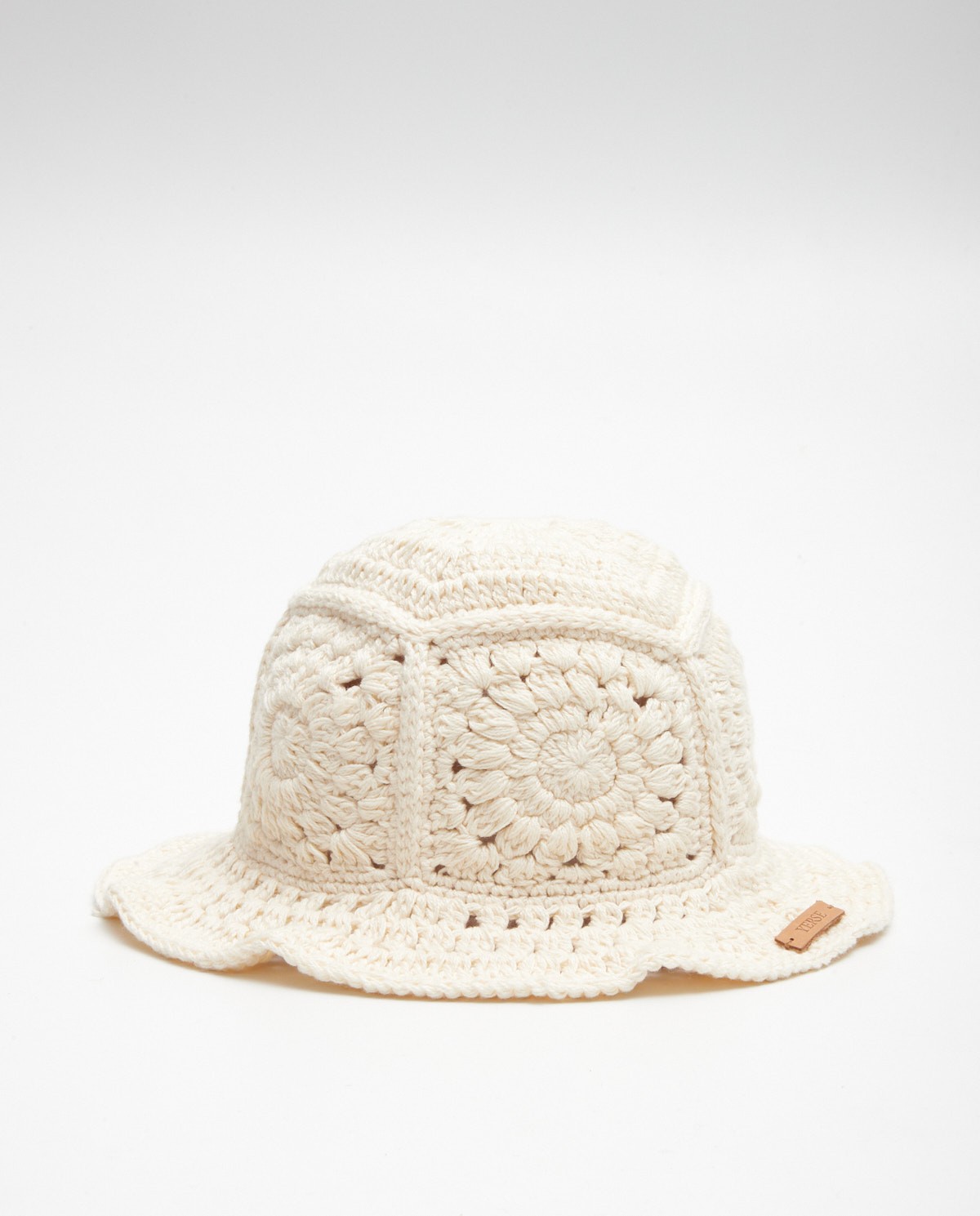 Crochet cotton hat Natural 2