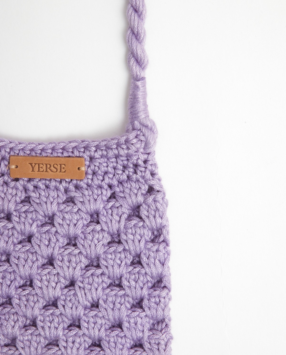 Crochet mobile pouch MAUVE 1