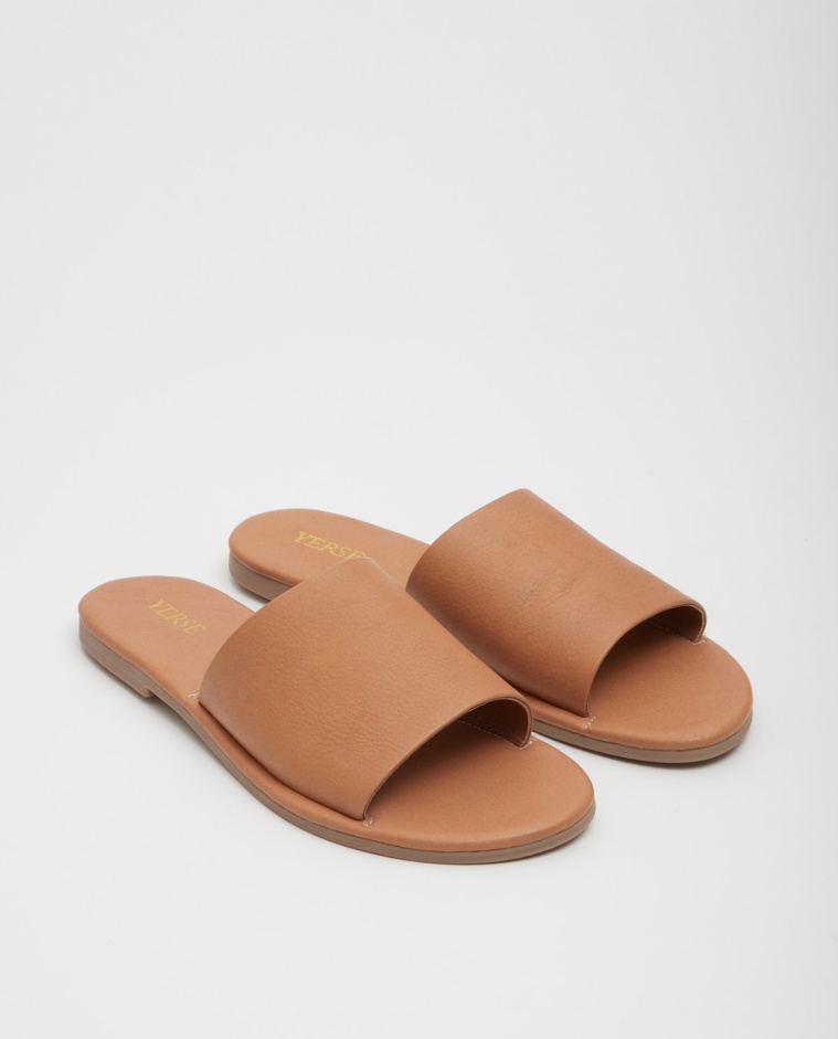Sandale 100% cuir CAMEL
