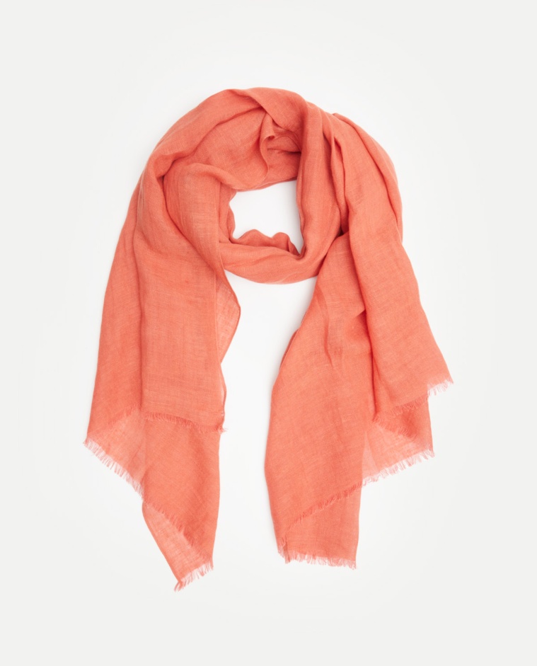 100% linen foulard Orange