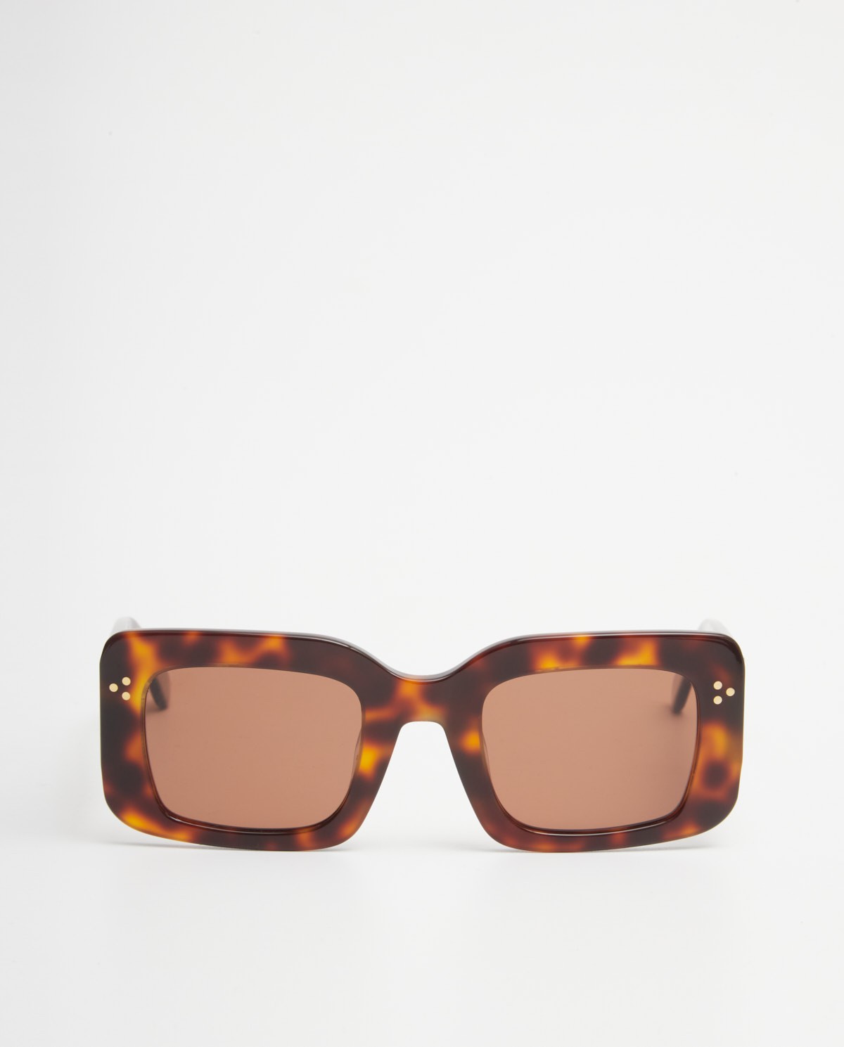 Lunettes carrées en écaille marron