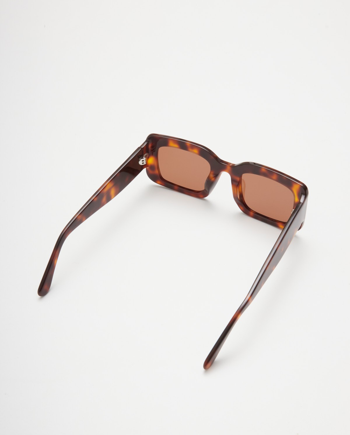 Lunettes carrées en écaille marron
