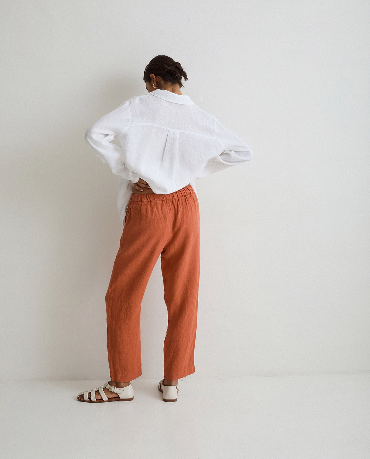 Linen pants red 5