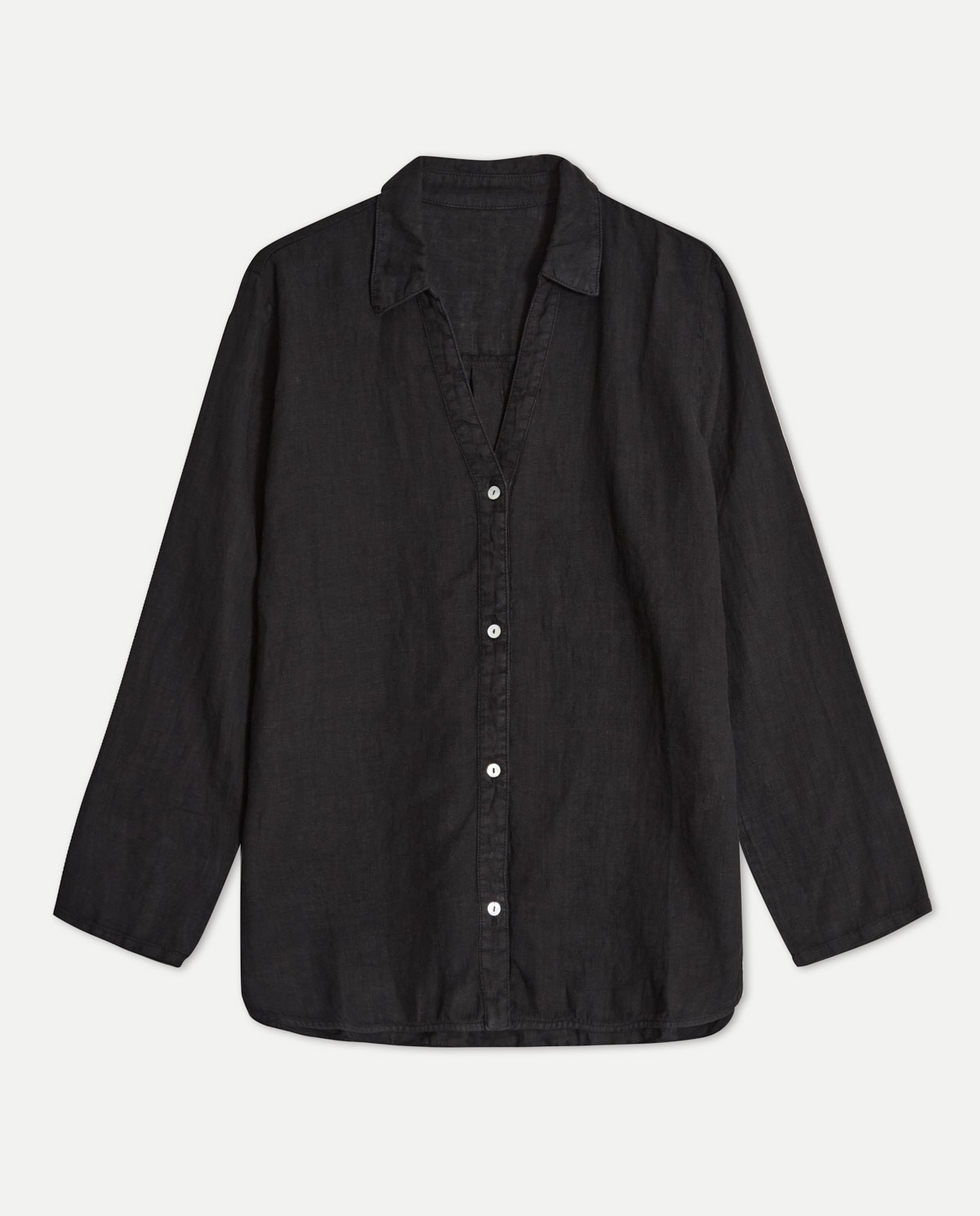 Camisa 100% lino Negro 8