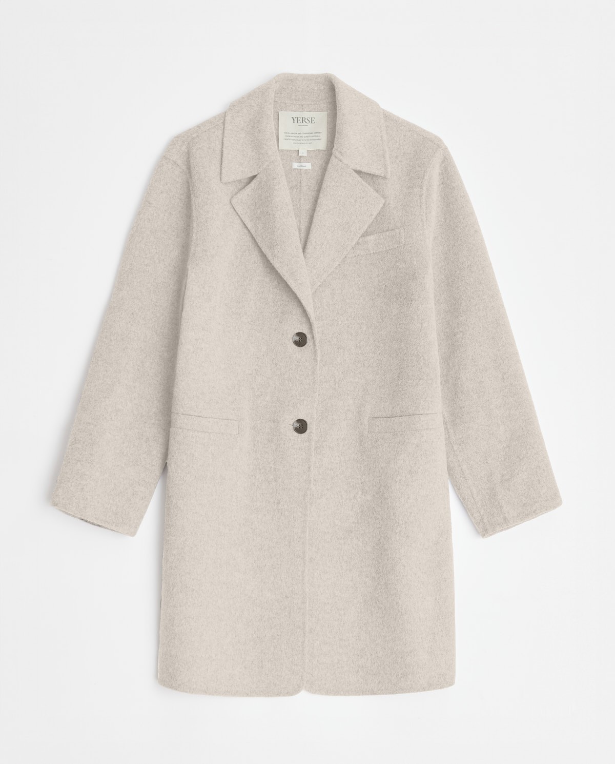 Handmade wool coat ecru