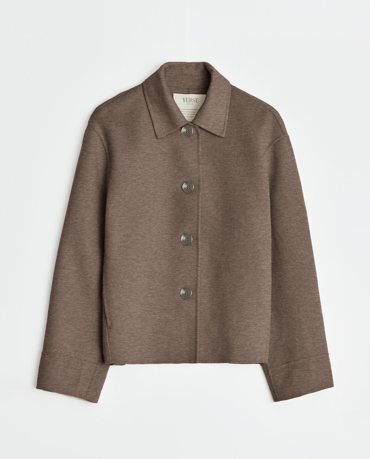 Handmade short wool jacket Chocolate