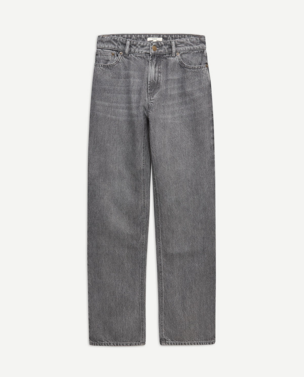 Straight organic cotton jeans grey