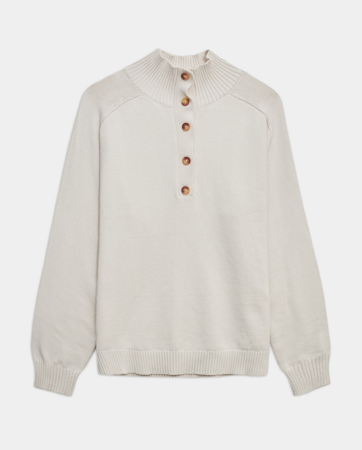 Jersey de punto con botones crudo 7