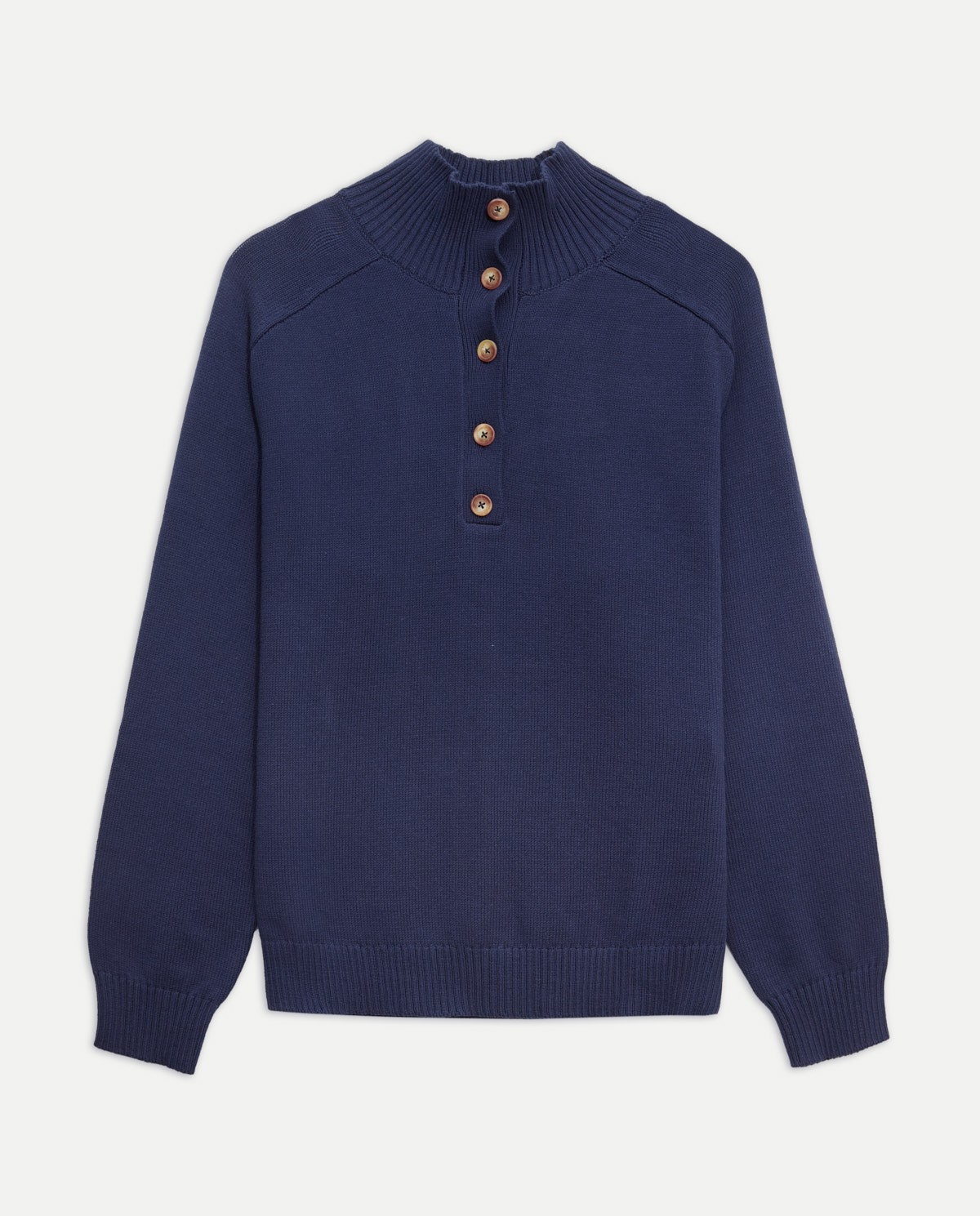 Jersey de punto con botones azul oscuro 6