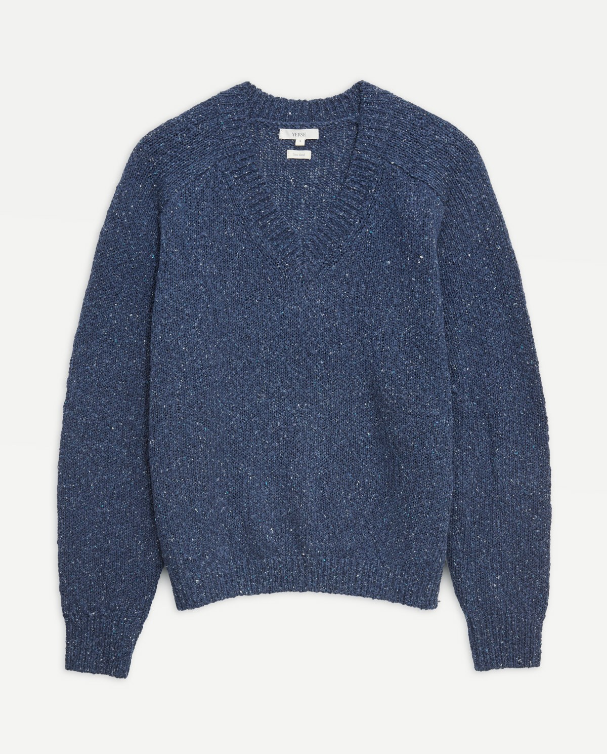 Jersey tejido lino y seda azul oscuro