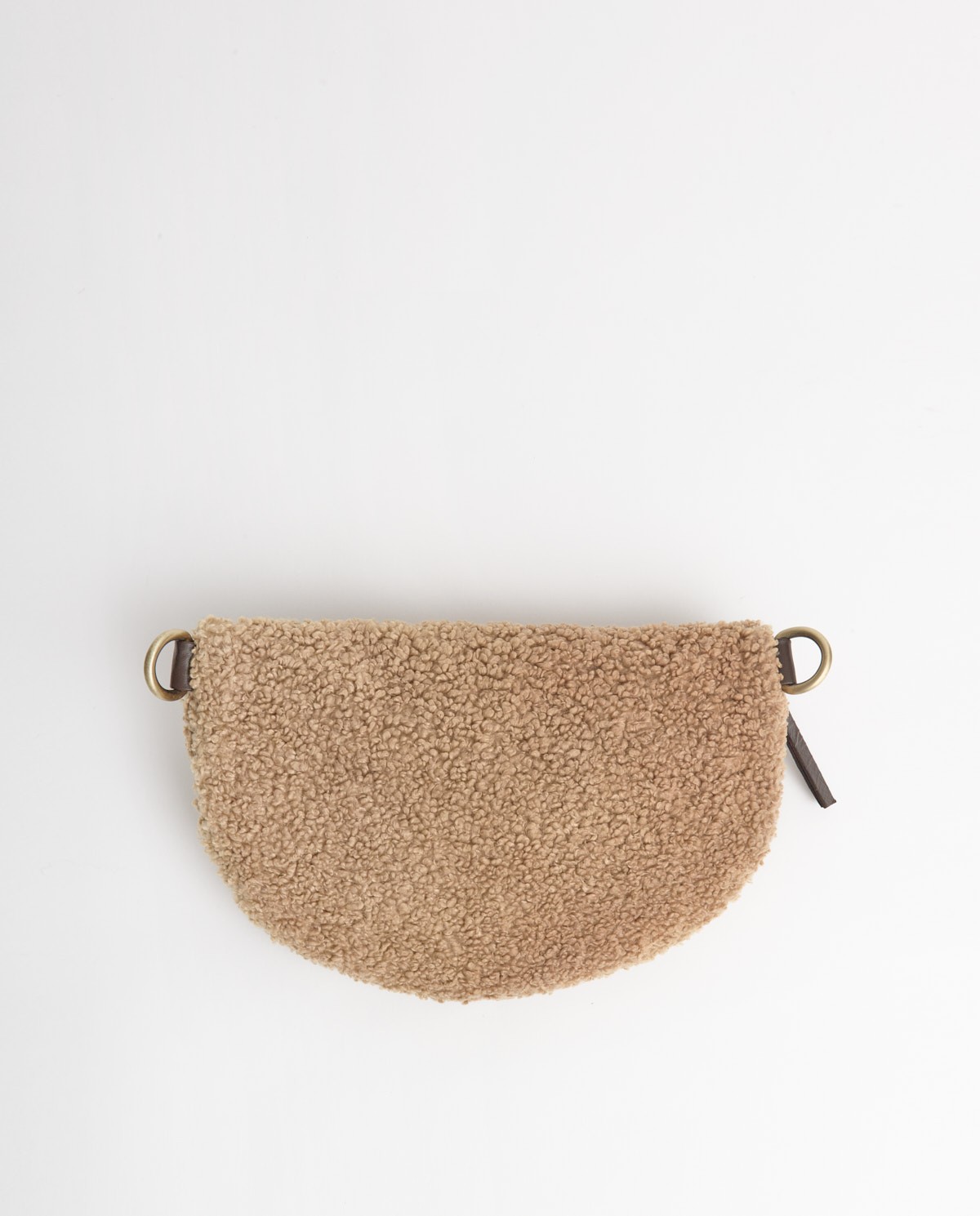 Shearling bum bag Beige