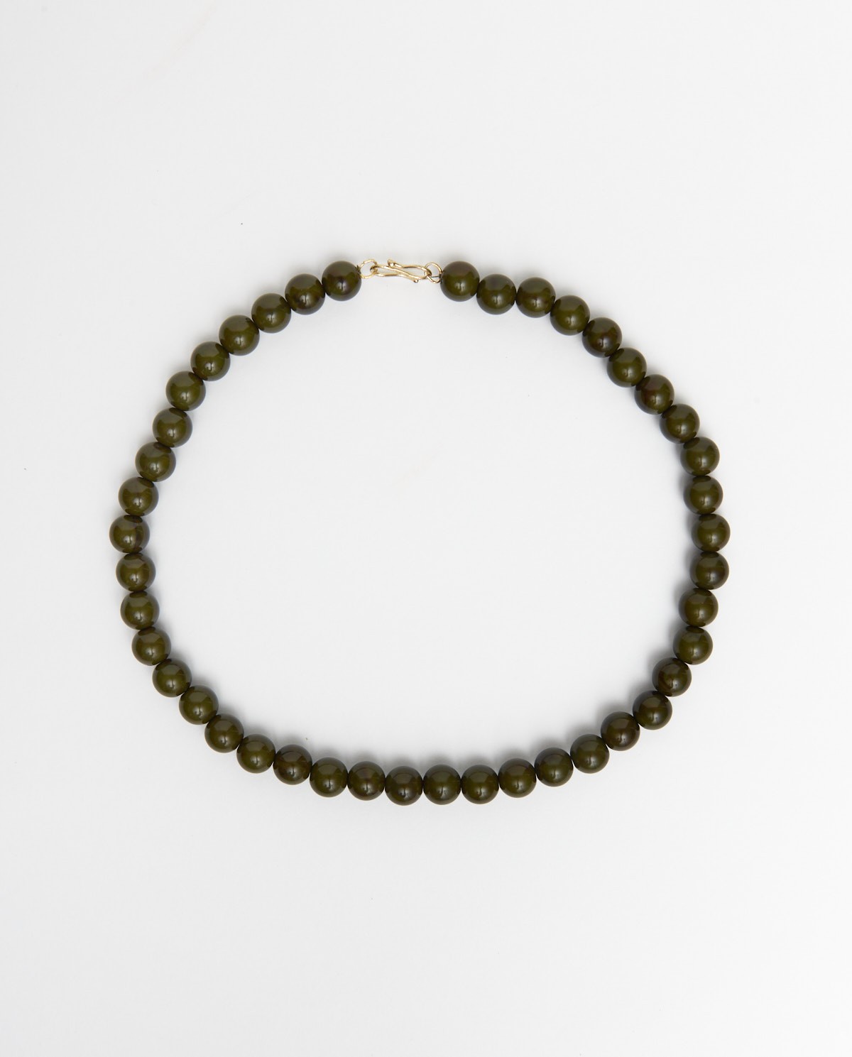 Collar bolas verde oscuro